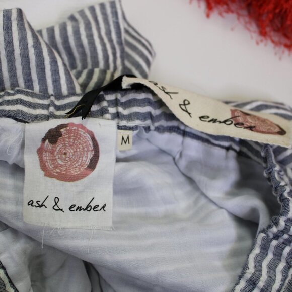 Ash & Ember Blue and White Stripe Off Shoulder Top - Picture 6 of 7